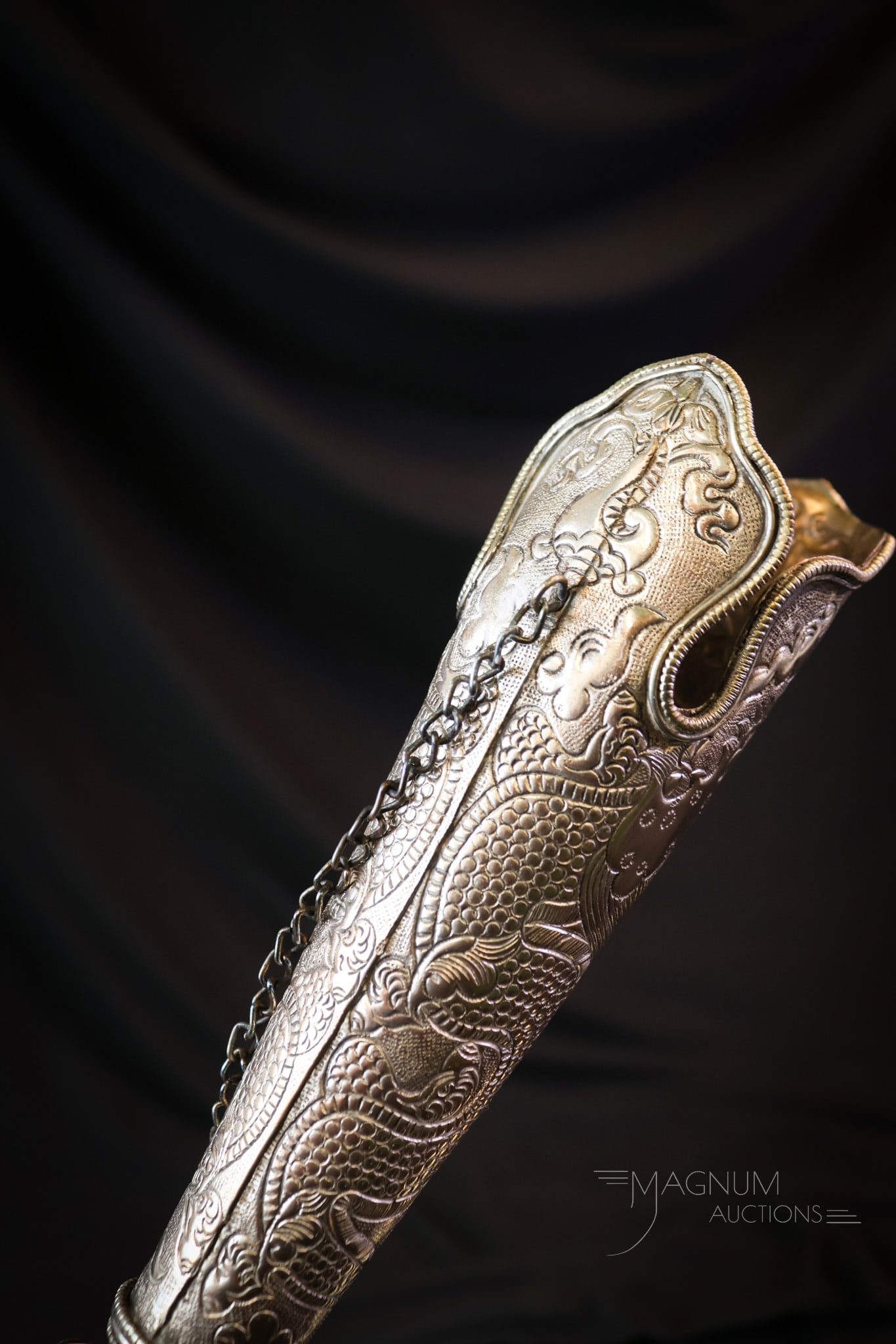 Large Victorian 14" Silverplate Tussie Mussie - 6