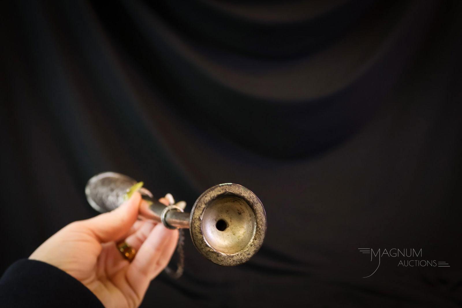 Large Victorian 14" Silverplate Tussie Mussie - 7