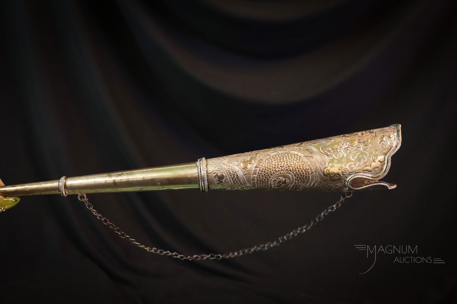 Large Victorian 14" Silverplate Tussie Mussie - 9