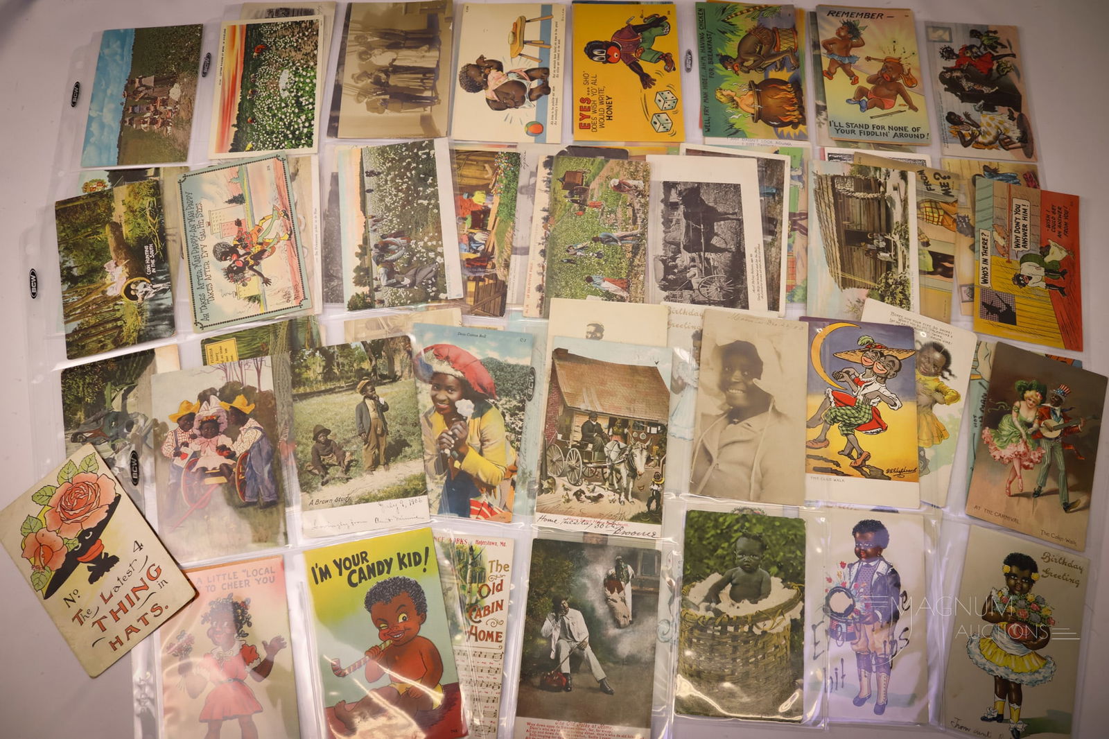 77 pc Lot Black Americana Memorabilia Postcards circa 1906-1930s (1 of 7)