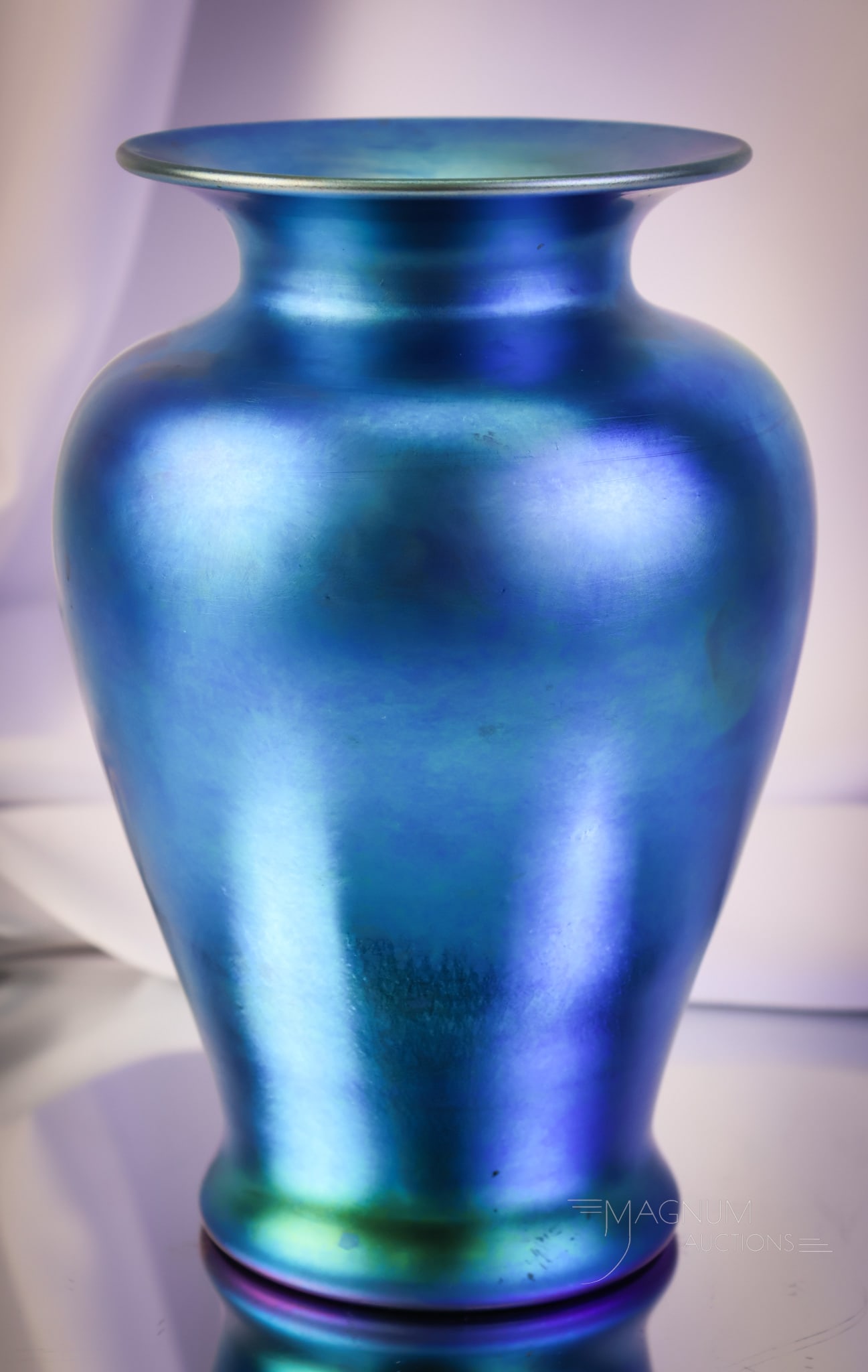 Steuben Blue Aurene #6995 Art Glass Vase (1 of 6)