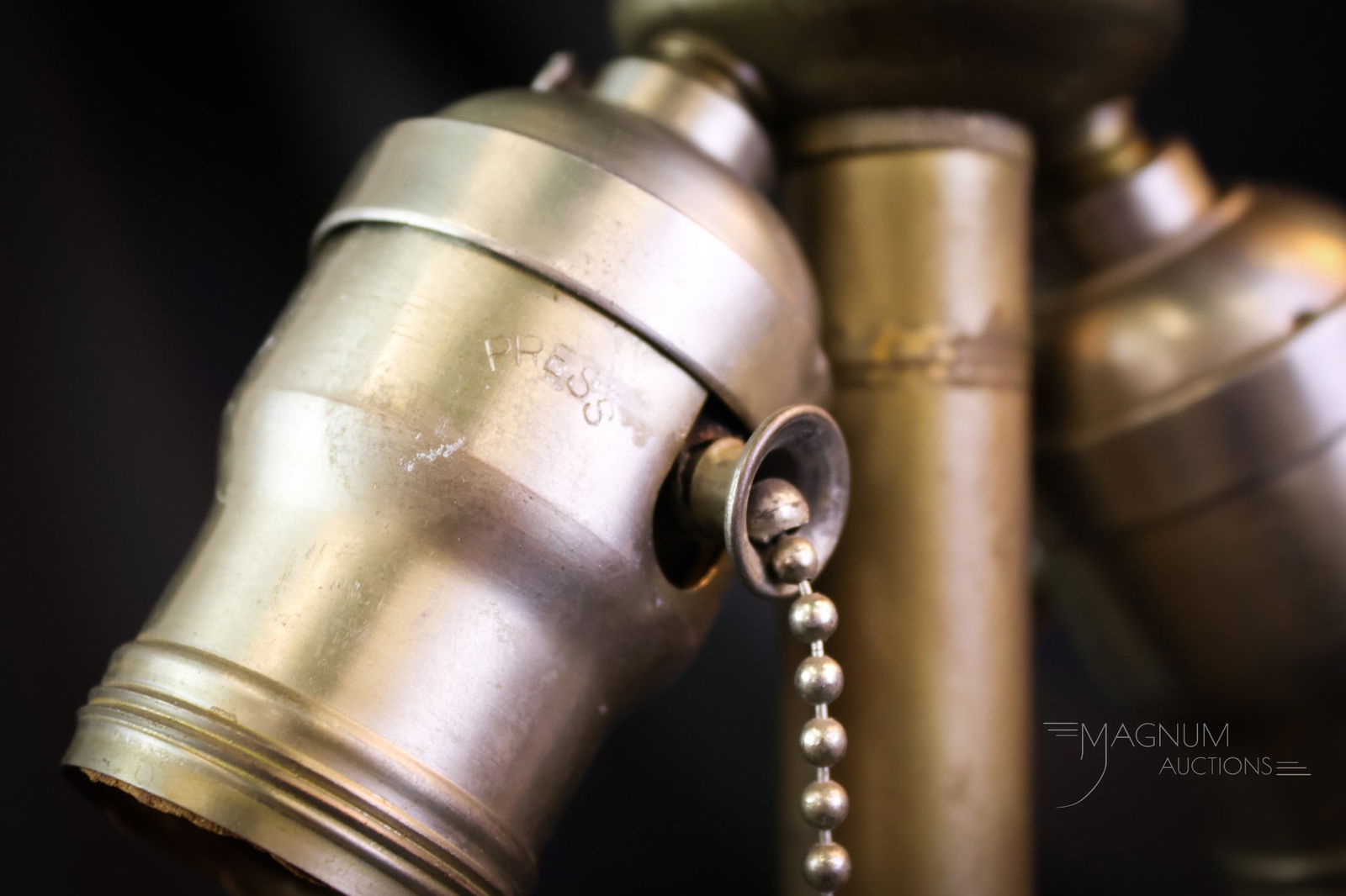 Signed Miller Reverse Painted Panel Lamp - 12