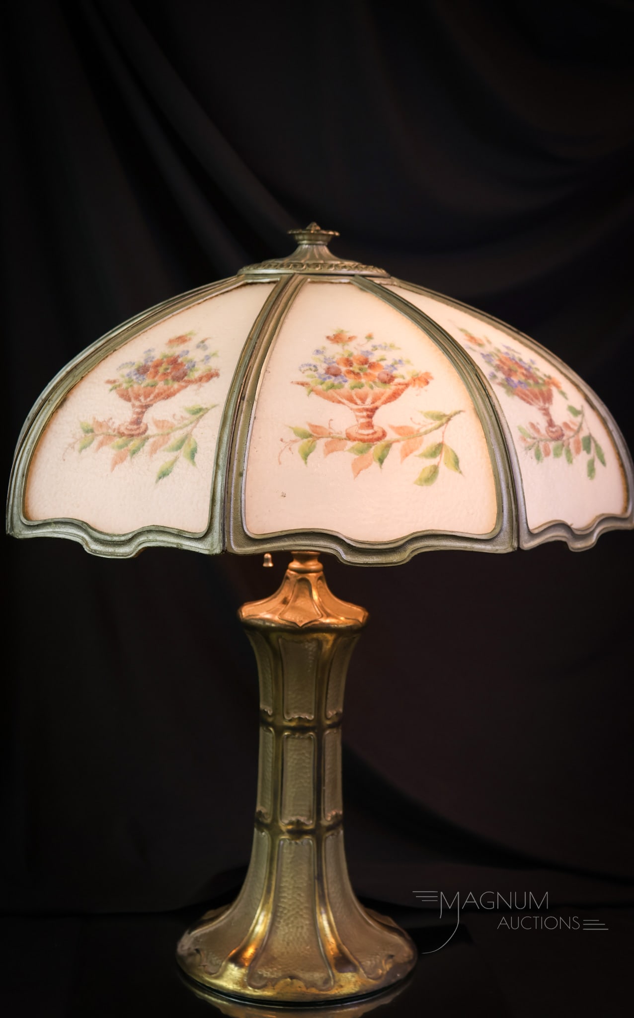 Signed Miller Reverse Painted Panel Lamp (1 of 16)