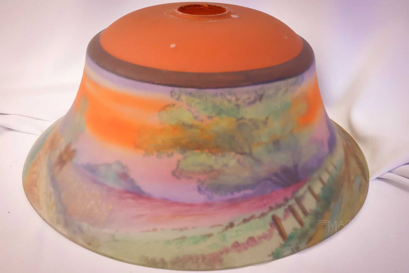 Pairpoint Exeter Reverse Painted Harvest Scene Table Lamp - 10