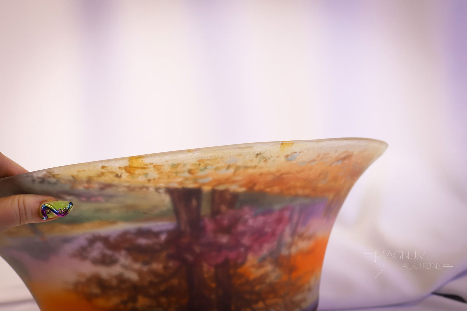 Pairpoint Exeter Reverse Painted Harvest Scene Table Lamp - 17