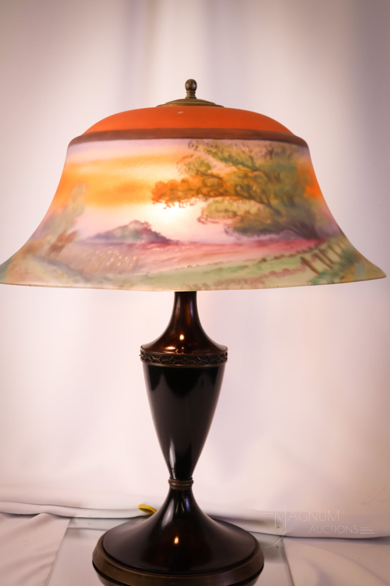 Pairpoint Exeter Reverse Painted Harvest Scene Table Lamp - 2