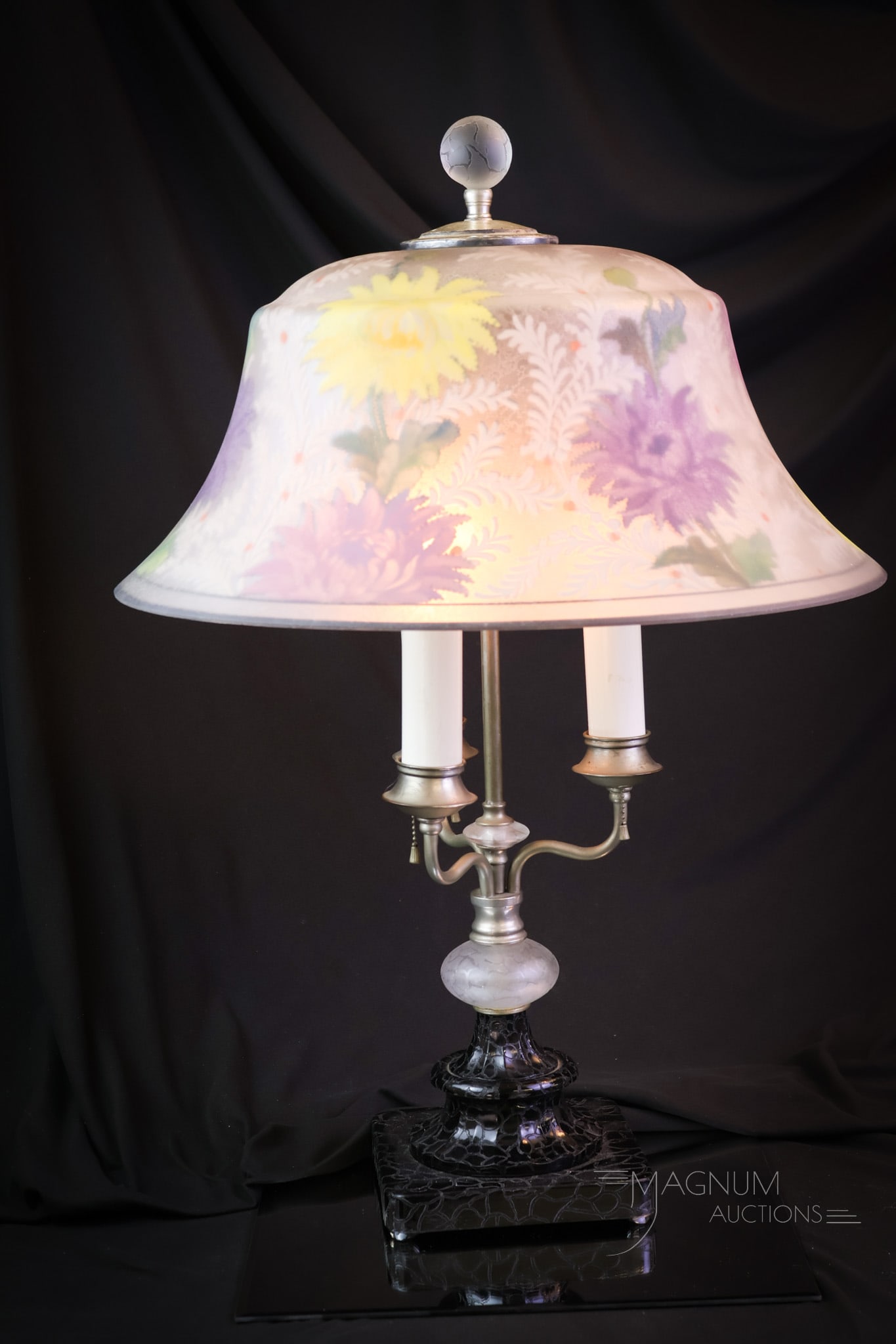 Pairpoint Reverse Painted Antique Table Lamp - 2