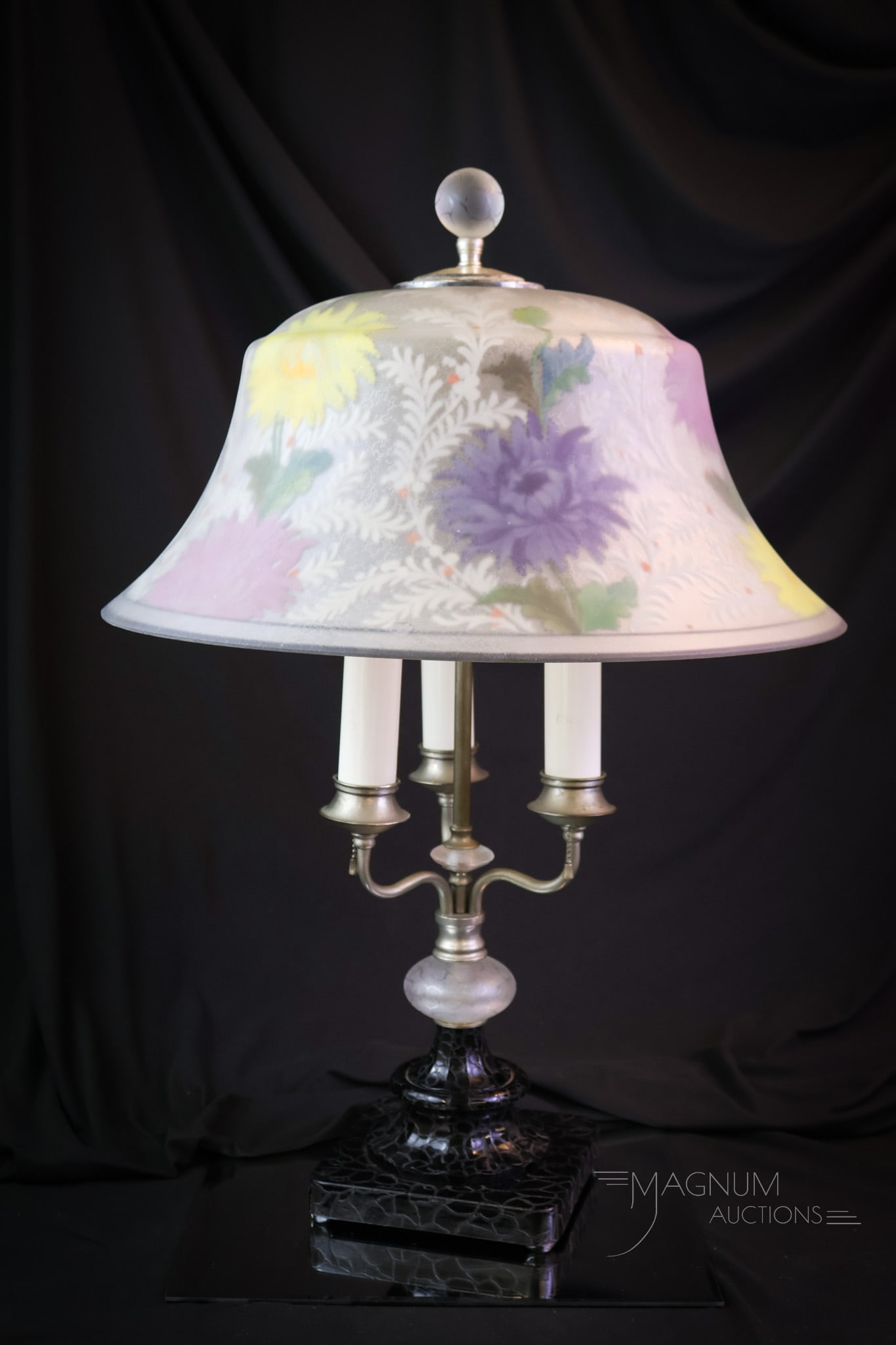 Pairpoint Reverse Painted Antique Table Lamp - 5