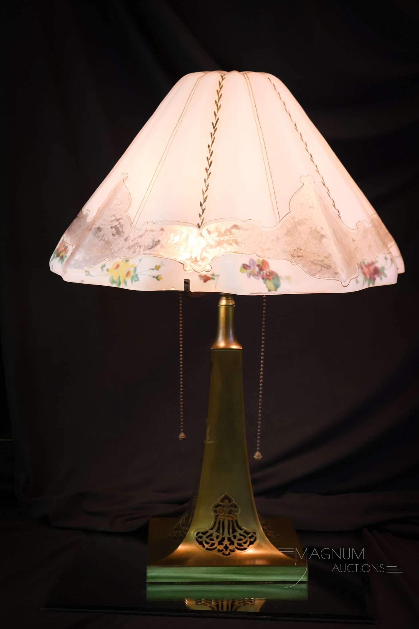 Pairpoint Magenta Reverse Painted Table Lamp - 4