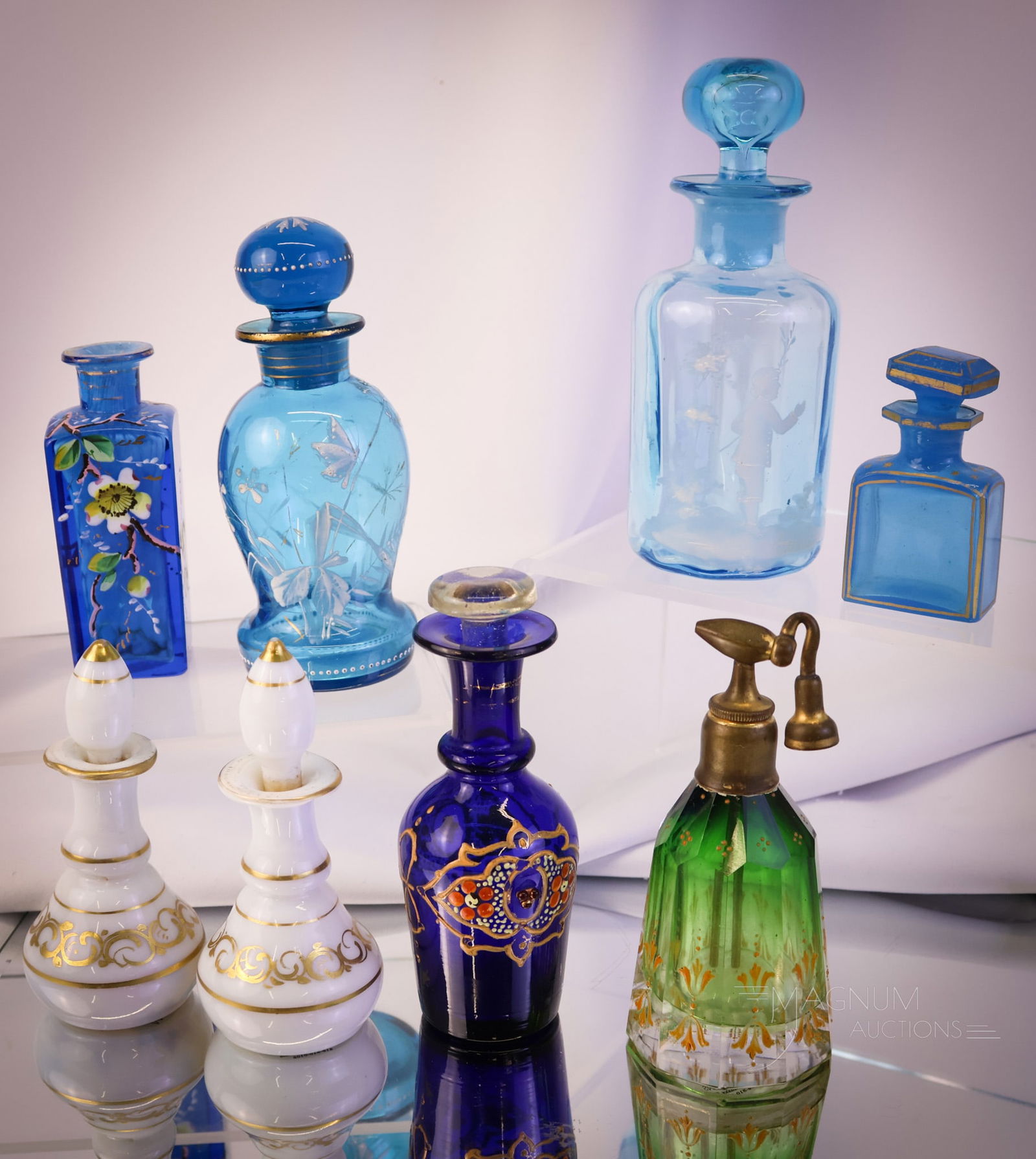 8 pc Lot Art Glass Perfumes (1 of 11)