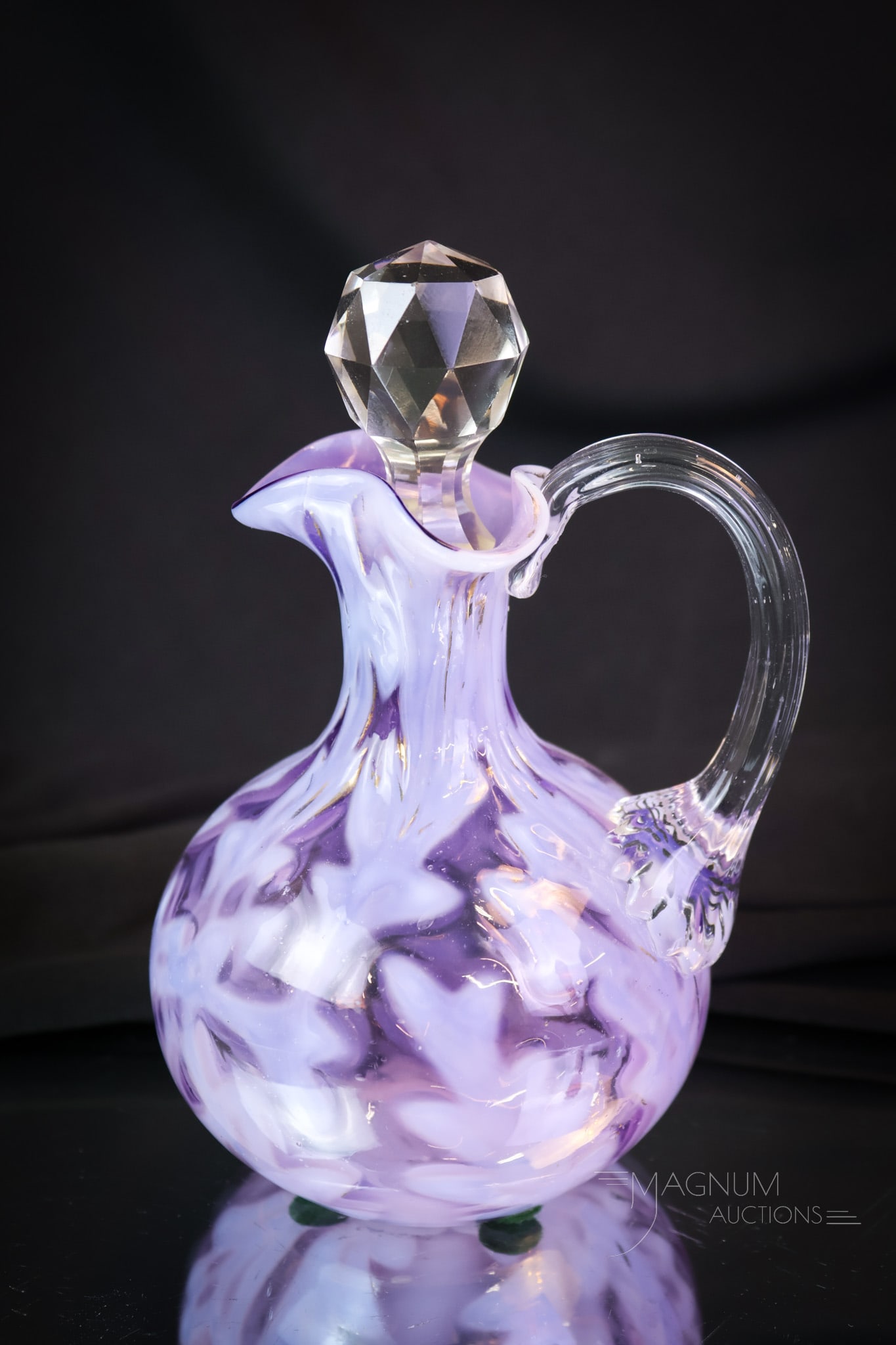 Very Rare Lavender Amethyst Opalescent Victorian Scottish Moor Cruet (1 of 10)