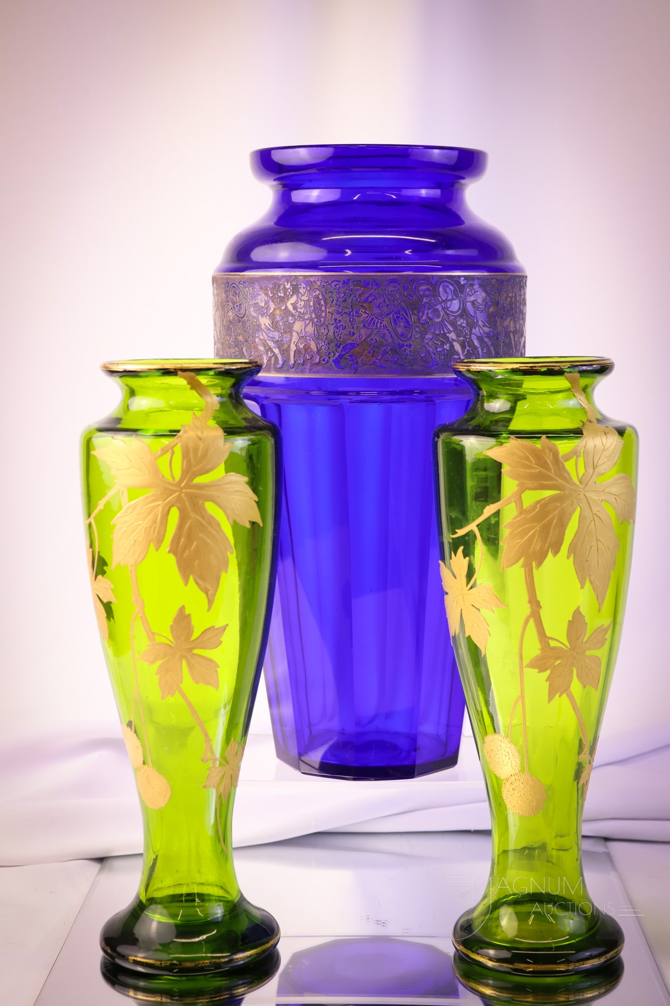 3 pc Lot Victorian Art Glass Moser & More (1 of 14)