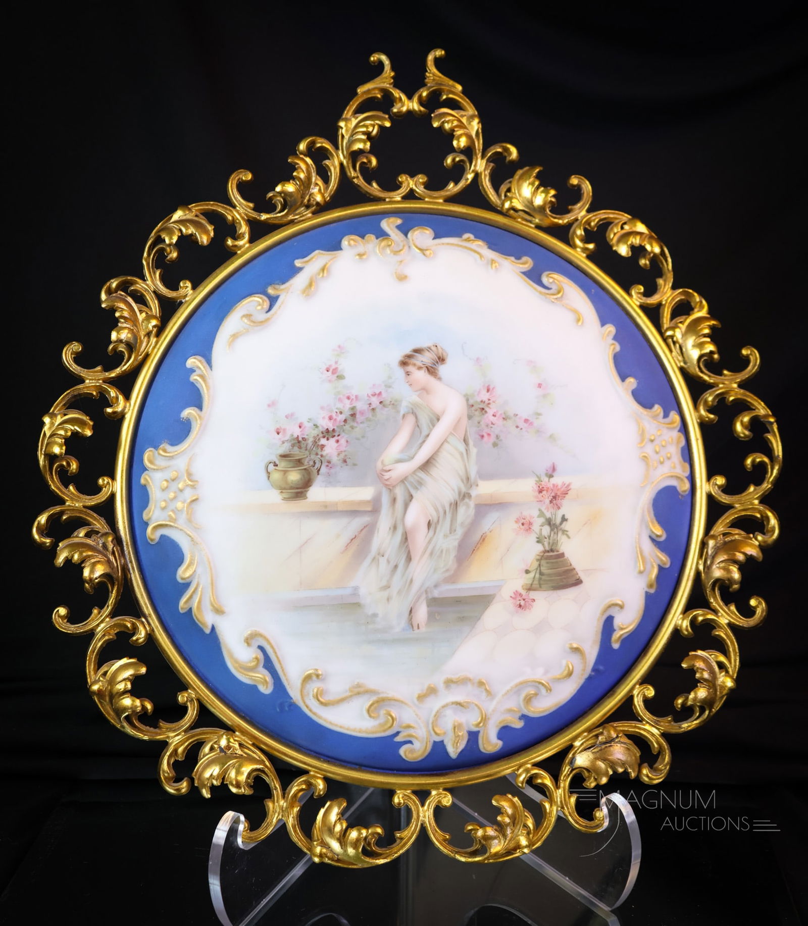 Rare Wavecrest Victorian Scroll Mold Wall Plaque