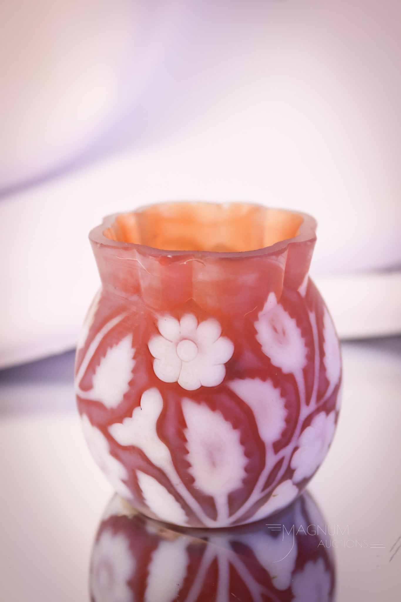 Findlay Glass Floradine Victorian Toothpick Holder: Here is a rare find, albeit as-is. This toothpick holder is in the ever-collectible Findlay Glass Foradine pattern and color. This toothpick holder from the Victorian period measures 2 1/2" tall. It