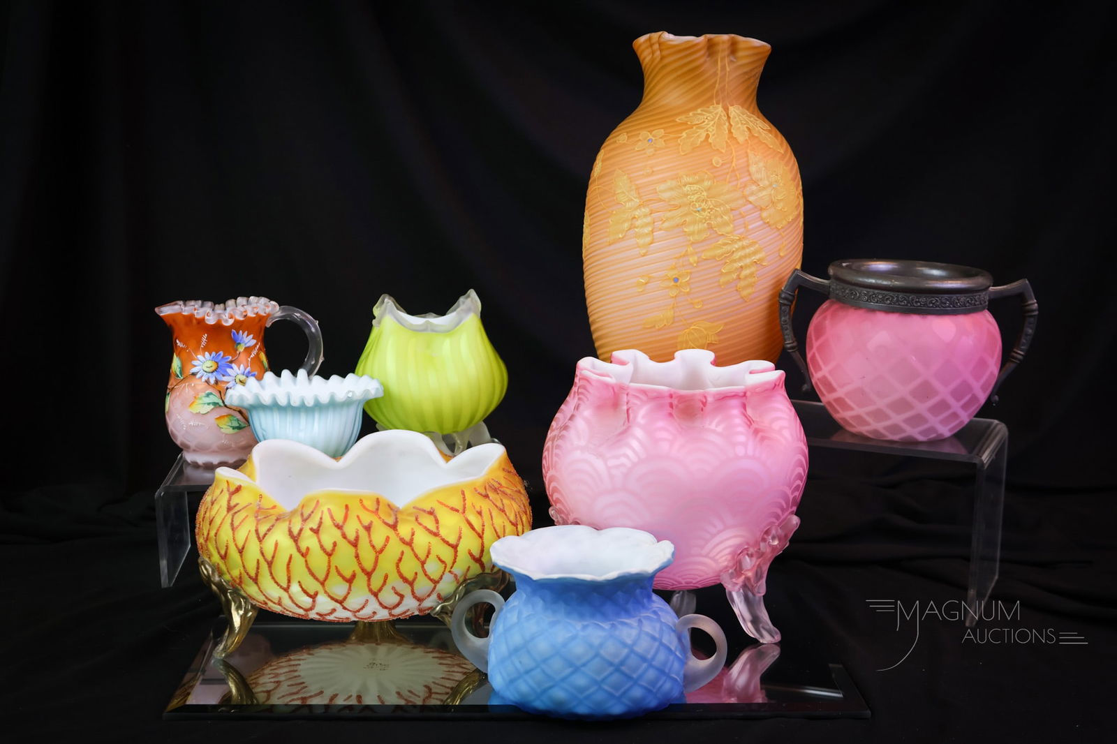 8 pc Lot Mother of Pearl Victorian Glass Goodies (1 of 16)