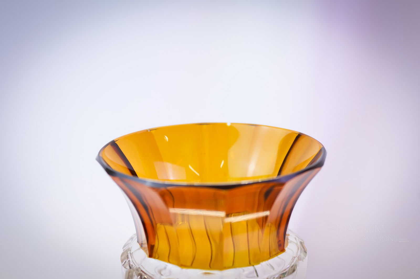 Five pc Set Bohemian Art Glass - 5