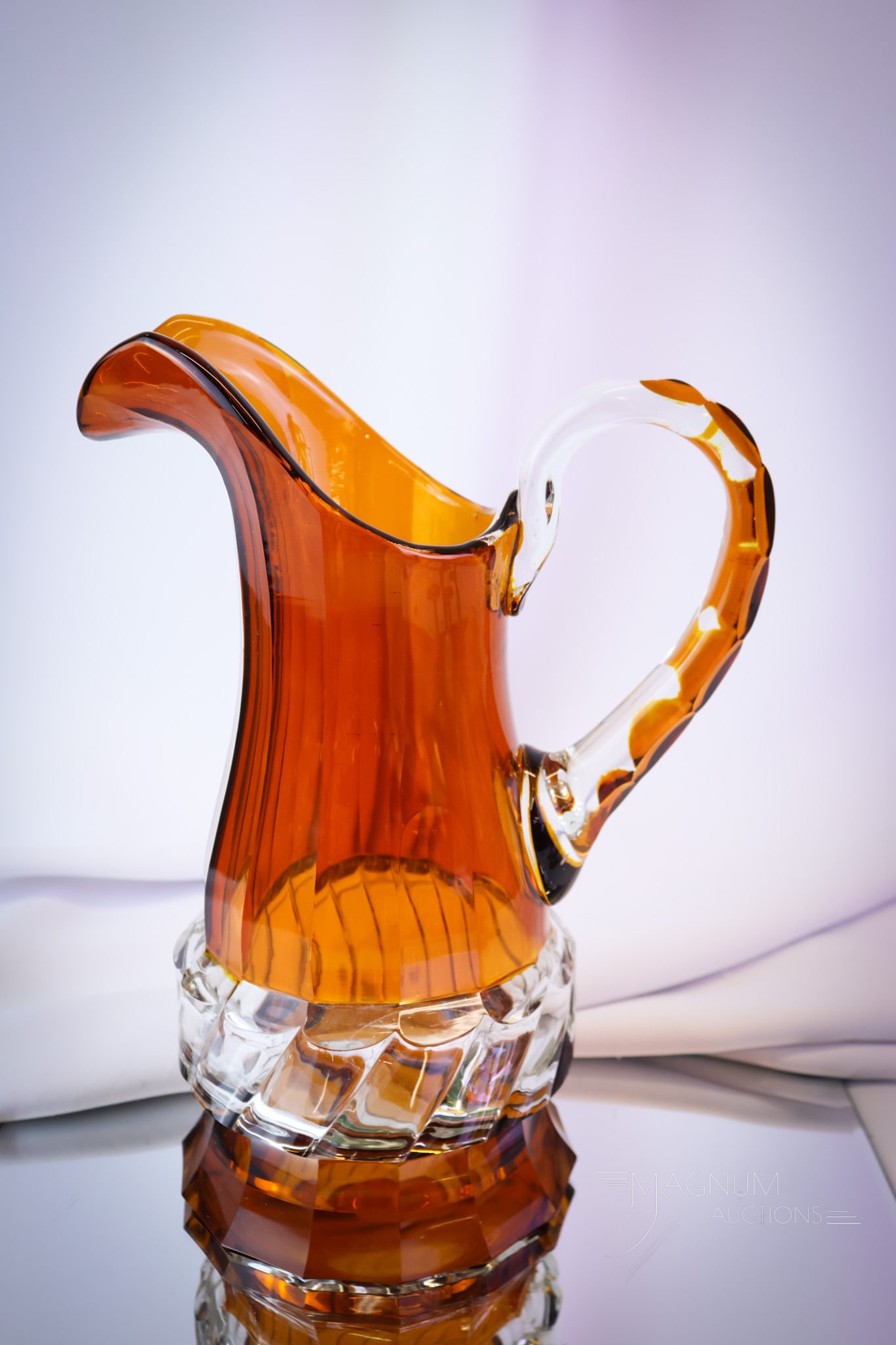 Five pc Set Bohemian Art Glass - 7