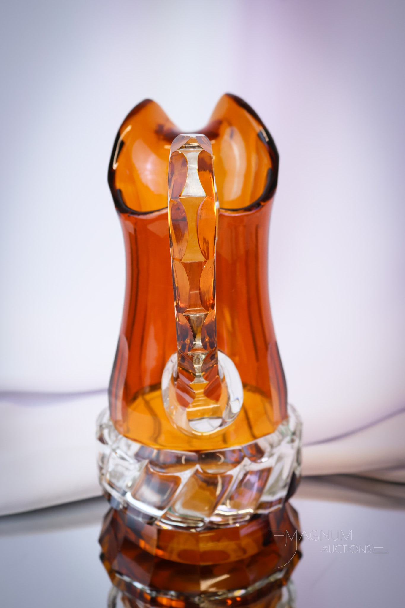 Five pc Set Bohemian Art Glass - 8