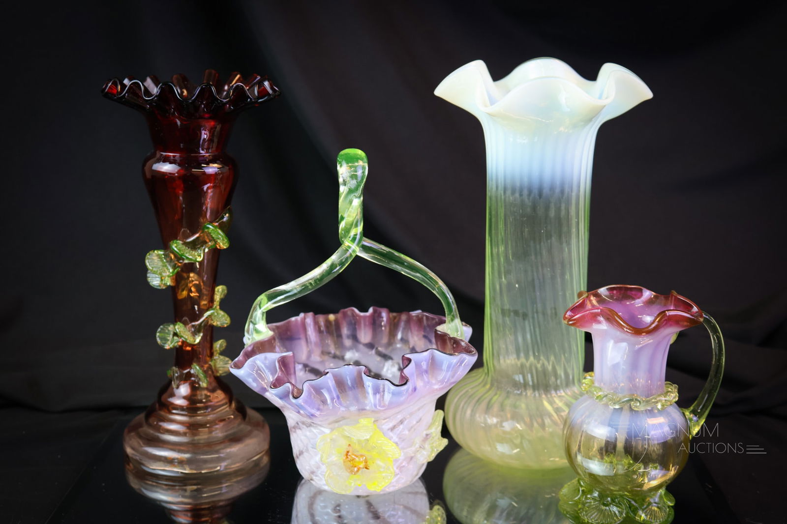 4 pc Lot "Uranium Glass Addiction" (1 of 10)