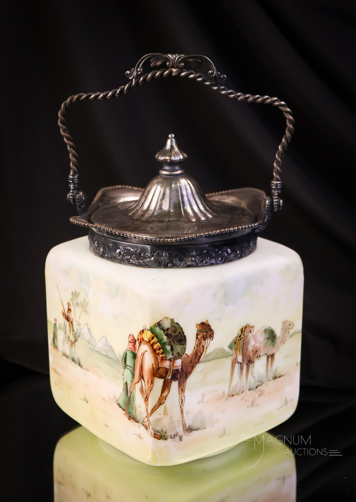 Pairpoint "Garden of Allah" Victorian Glass Biscuit Jar (1 of 6)