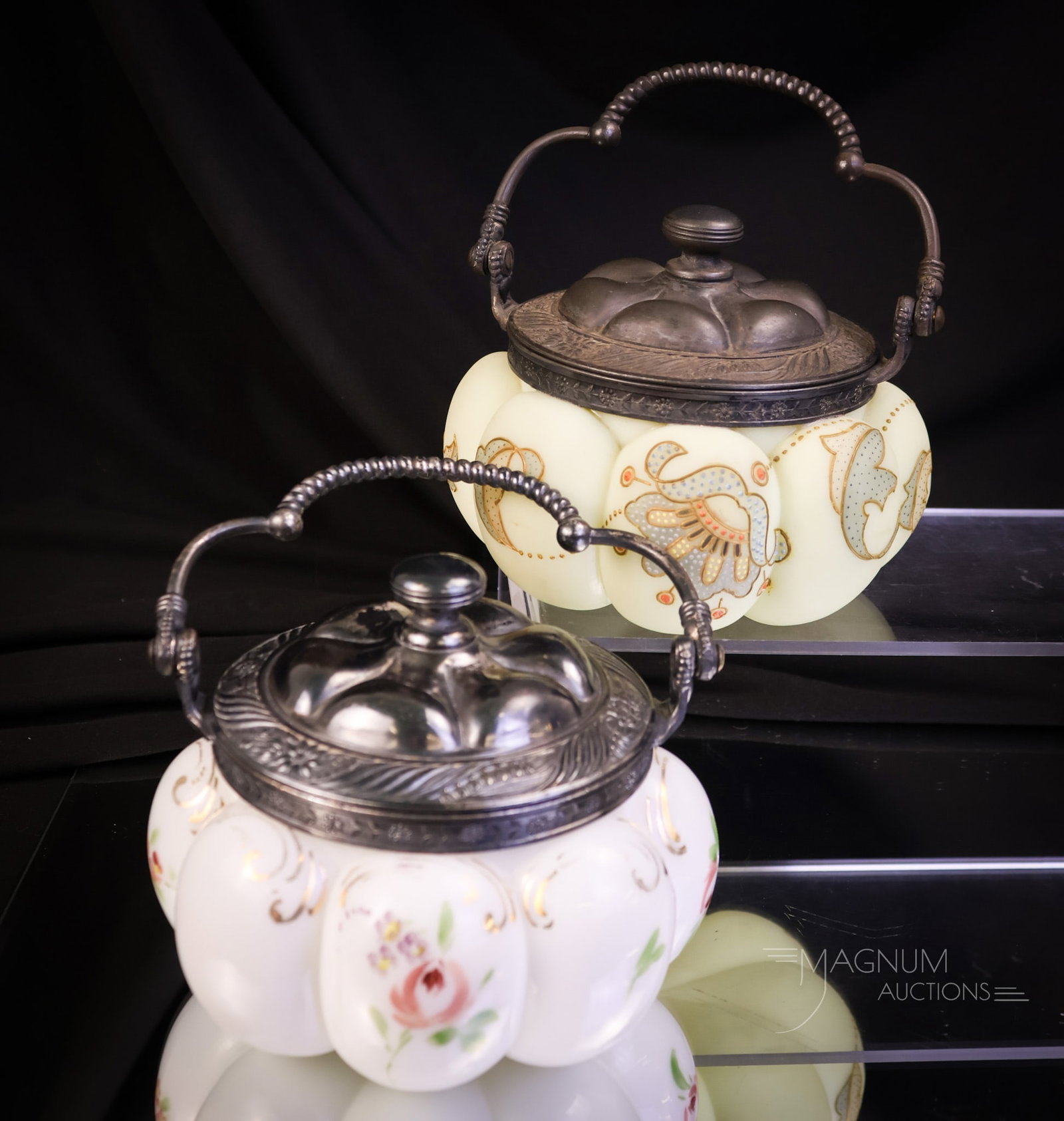 2 pc Lot Mt. Washington Glass Sweetmeats (1 of 10)
