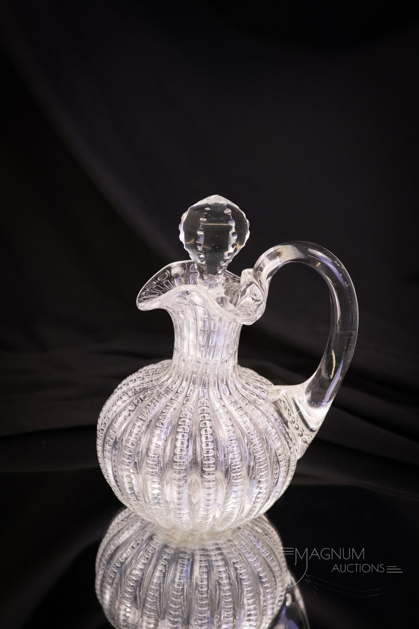 Rare Crystal Victorian Stevens & Williams "Jewel" Glass Cruet (1 of 7)