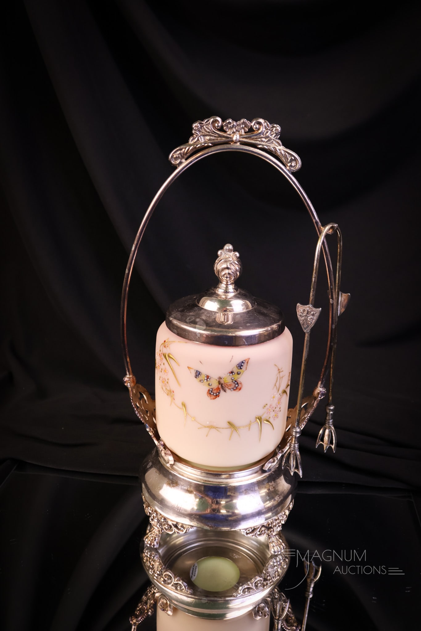 Benedict Silverplate Victgorian Webb Burmese Decorated Pickle Castor (1 of 11)