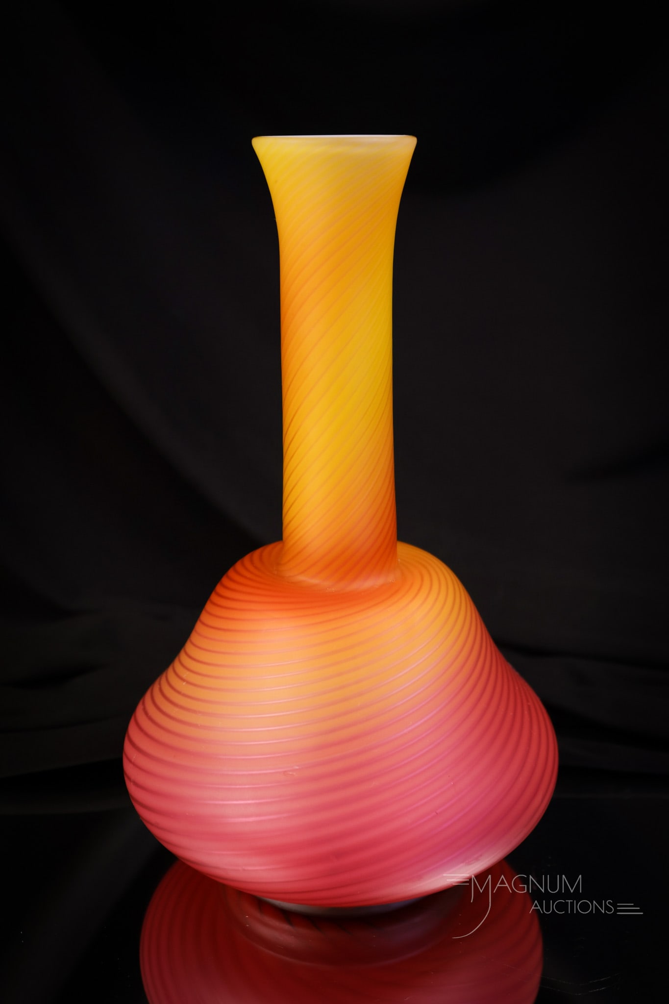 Stevens & Williams Pompeian Swirl Mother of Pearl Satin Glass Victorian Vase (1 of 4)