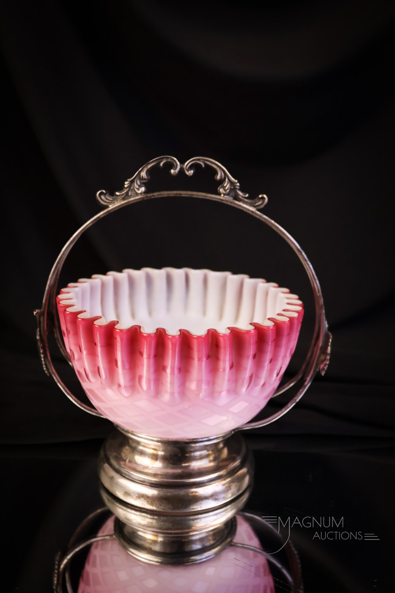 Victorian Mother of Pearl Miniature Silverplate Brides Bowl (1 of 9)