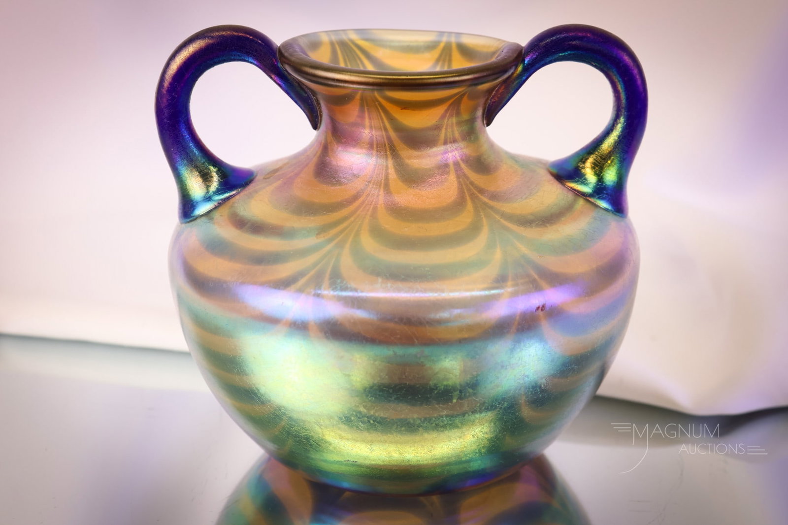 Imperial Freehand Drapery Art Glass Vase (1 of 5)