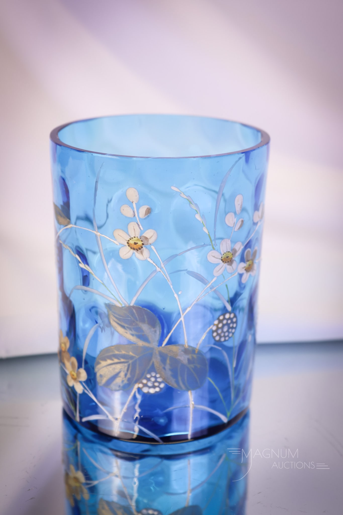 Wilcox Victorian Blue Enameled Art Glass Silverplate Pickle Castor - 7