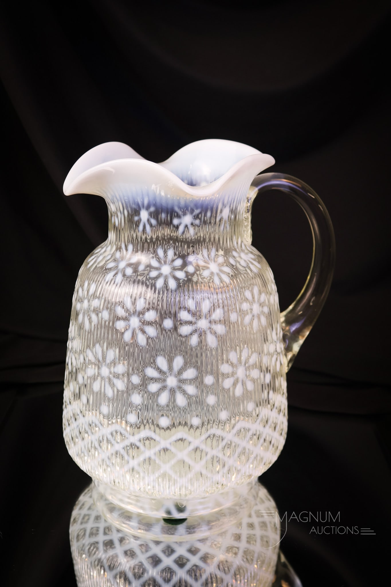 Northwood Christmas Snowflake Victorian Glass Water Pitcher (1 of 5)