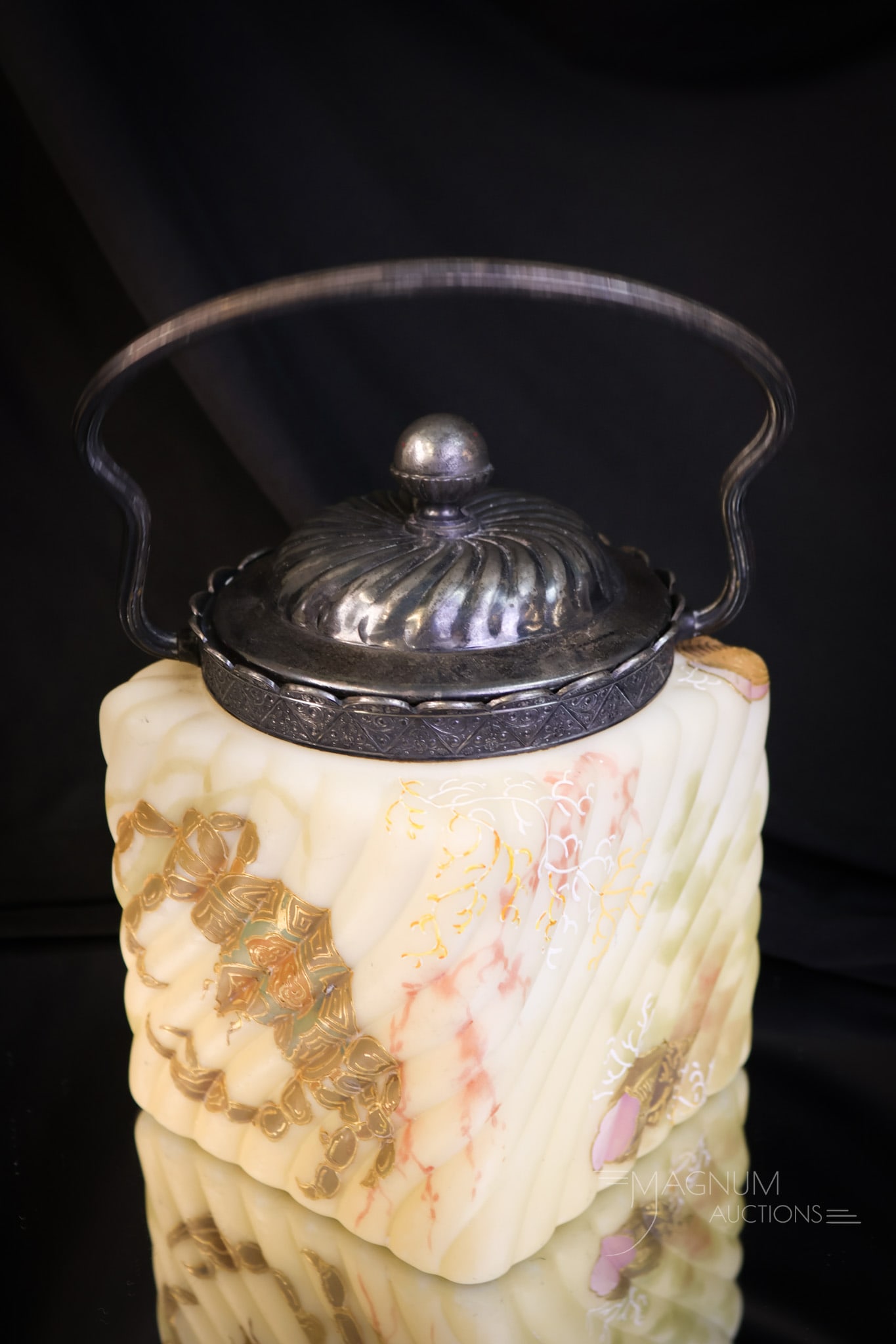 Rare Signed Smith Bros Victorian Crab & Shells Biscuit Jar (1 of 9)