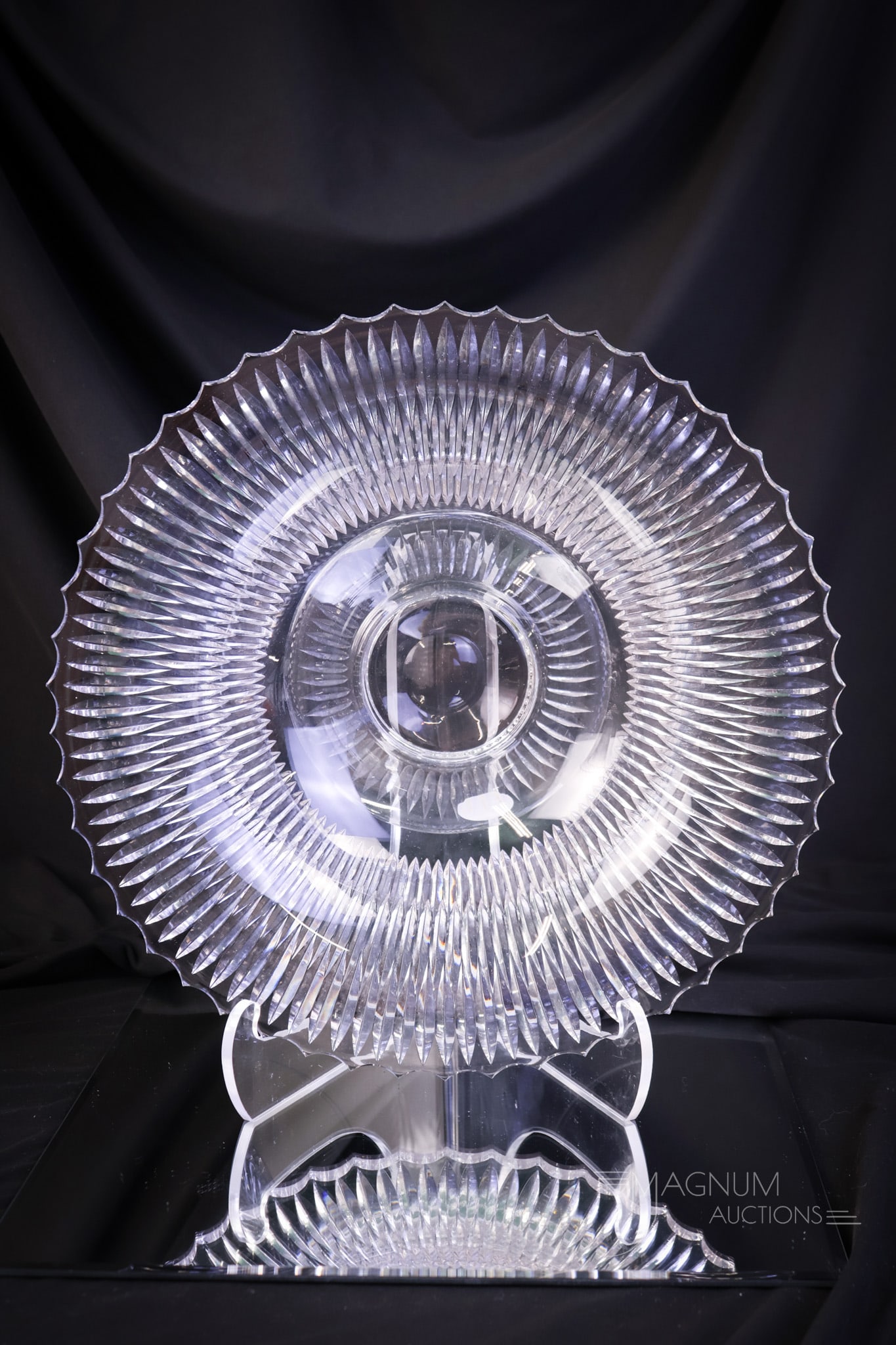 3 pc Console Set Pairpoint Cut Glass Brilliant Pattern - 3