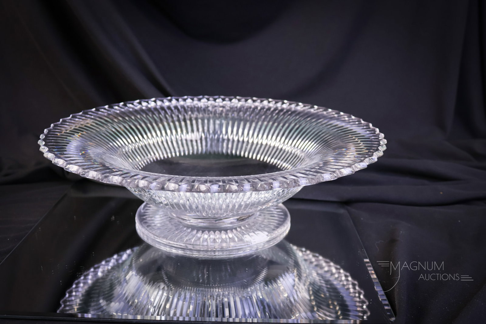 3 pc Console Set Pairpoint Cut Glass Brilliant Pattern - 5
