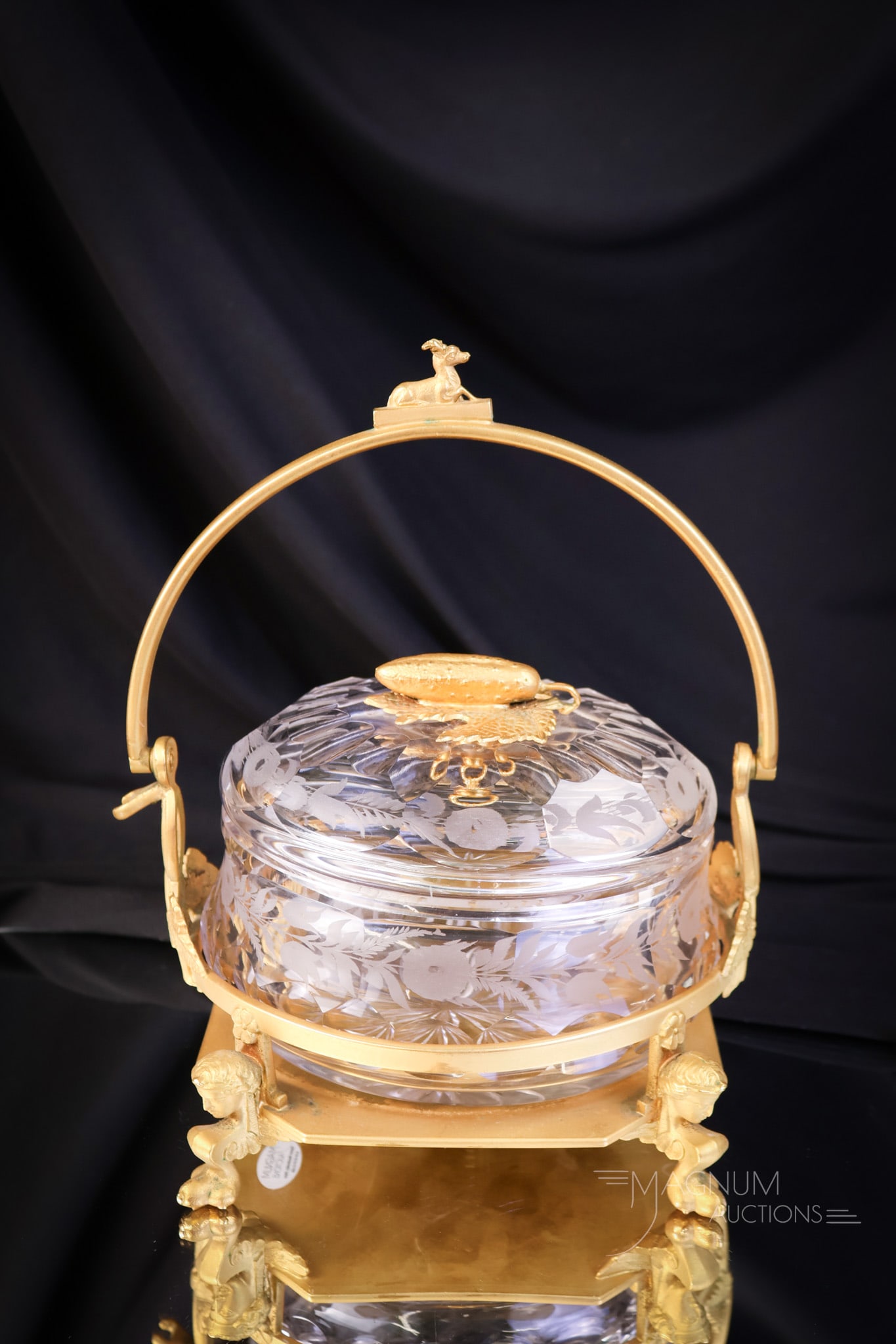 Reed & Barton Gold Plated Cut & Engraved Pickle Castor (1 of 9)