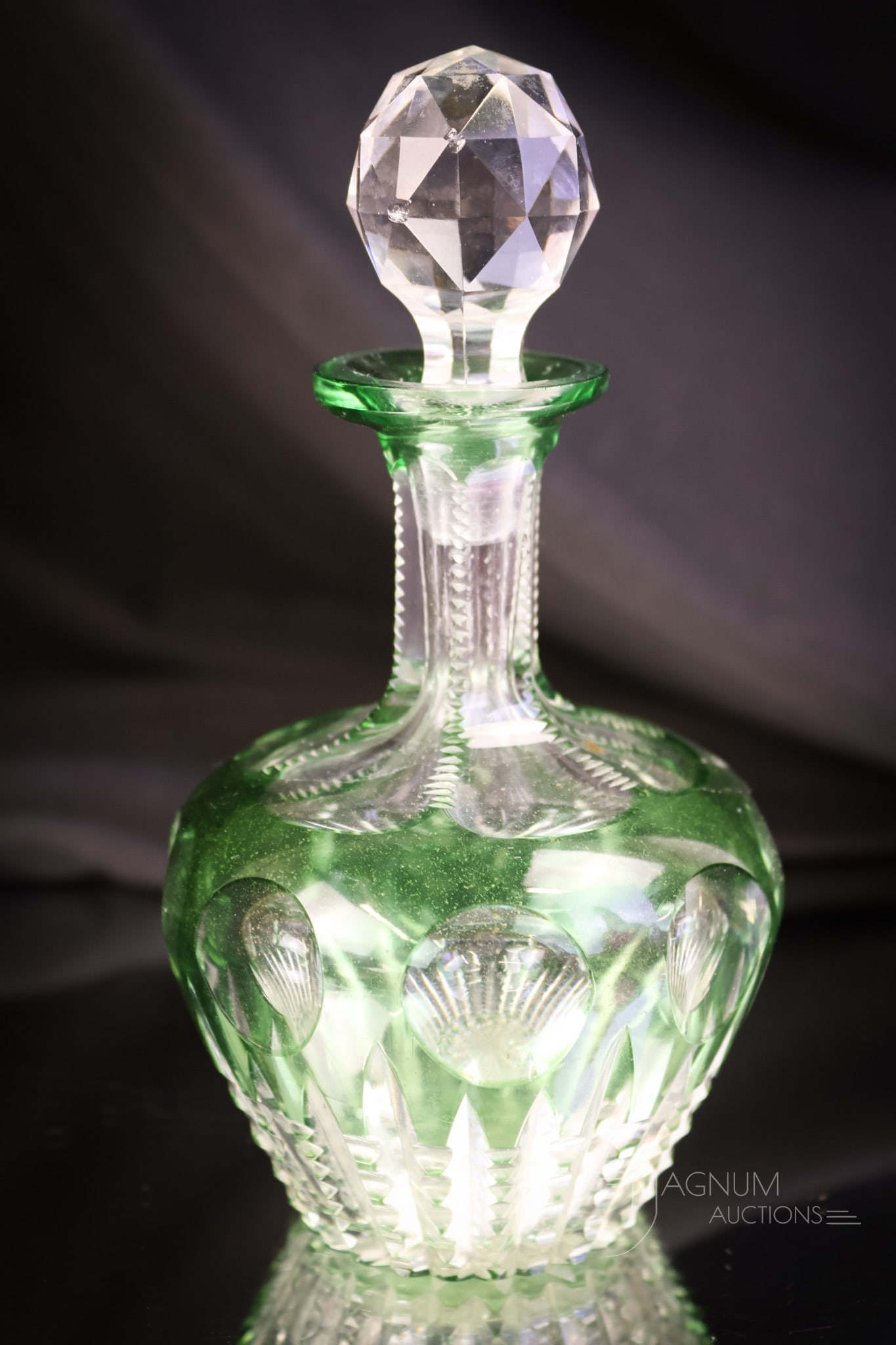 ABP Pairpoint "Cambridge Green Cut to Clear Brilliant Period Perfume Bottle (1 of 5)