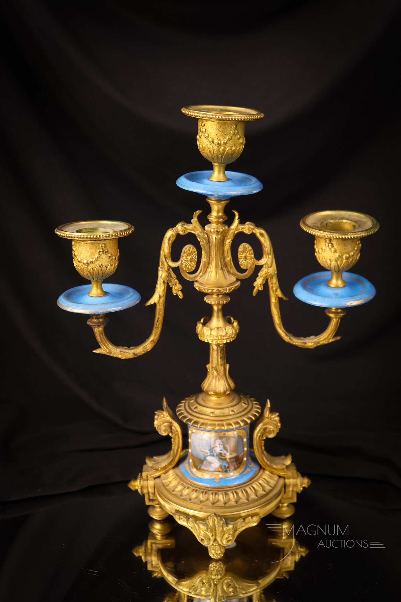 2 pc Lot Sevres Ormolu Mounted Porcelain - 2