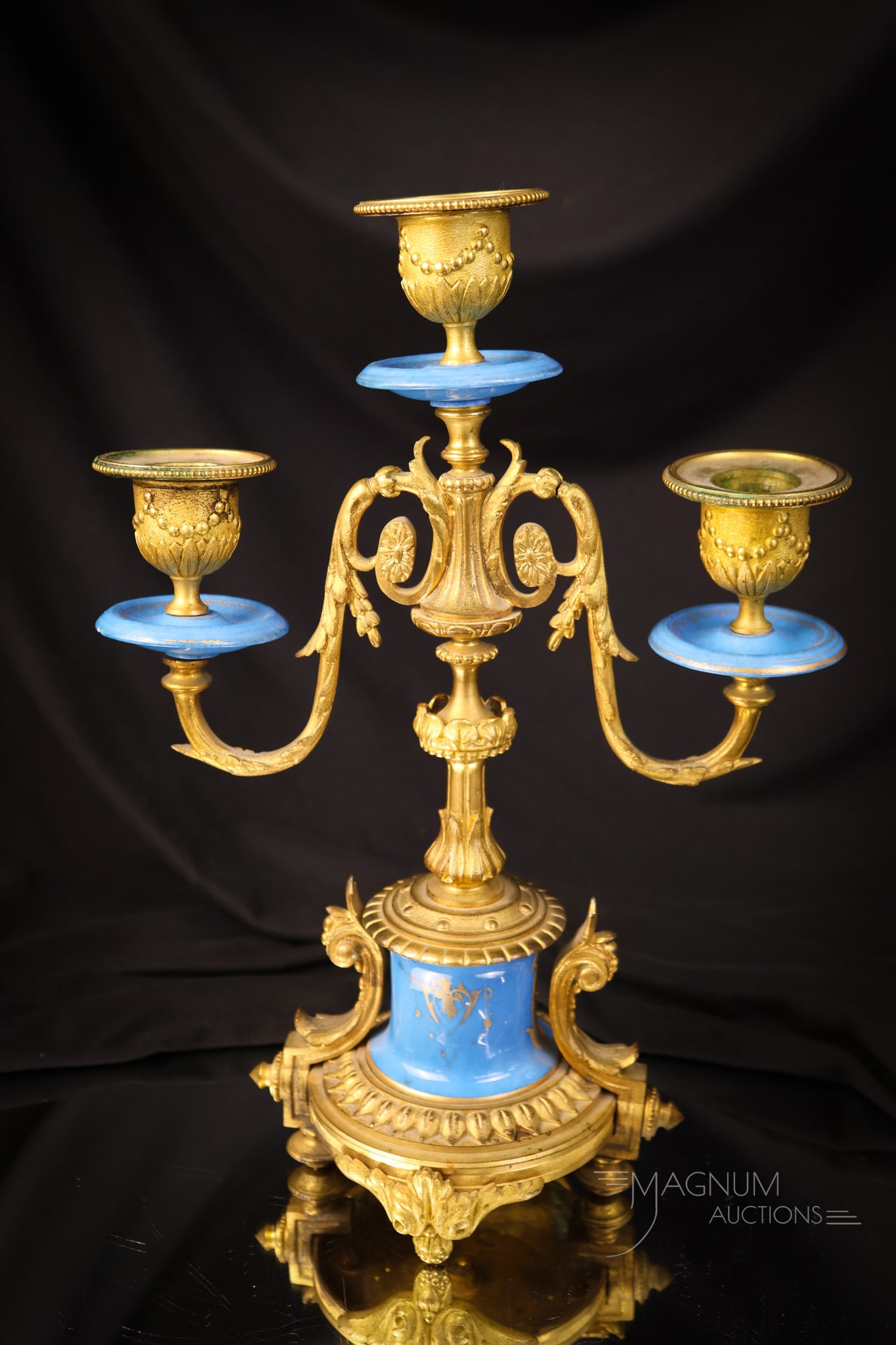 2 pc Lot Sevres Ormolu Mounted Porcelain - 4