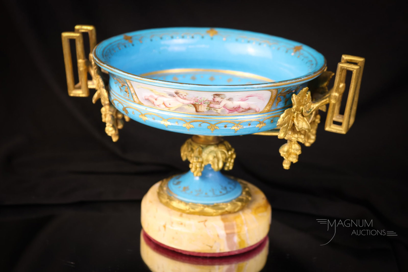 2 pc Lot Sevres Ormolu Mounted Porcelain - 6