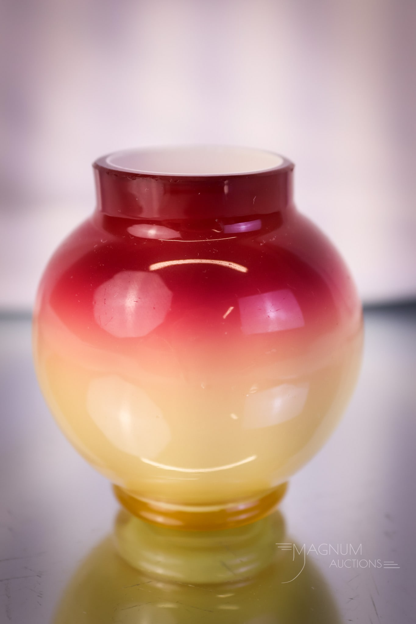 Wheeling Peachblow Victorian Glass Toothpick Holder (1 of 4)