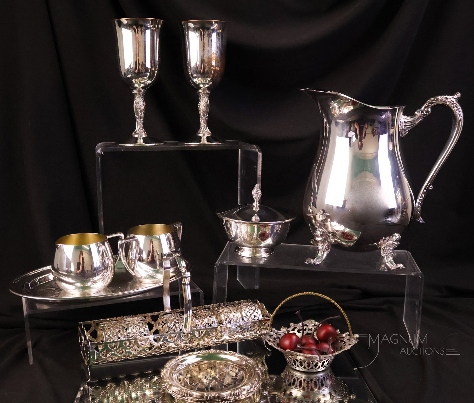 21 pc Lot Silverplate Entertainment Articles (1 of 20)