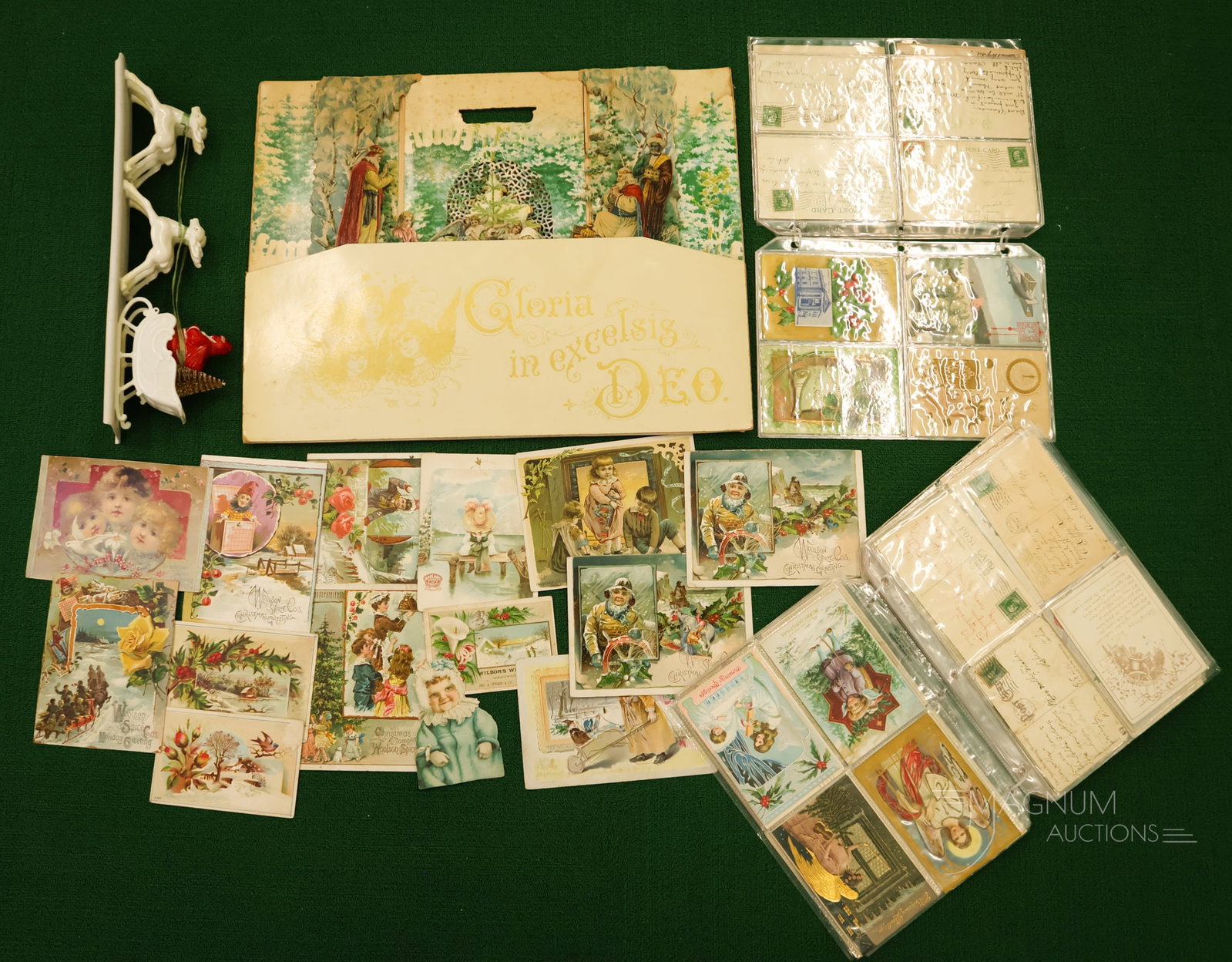 198 pc Lot Antique Vintage Christmas Postcards Pop-Up & More: An instant collection for your bidding pleasure! This lot includes 198 pieces of Christmas Antique and vintage collectibles. There are 196 Christmas postcards, a large vintage Christmas pop-up, and a