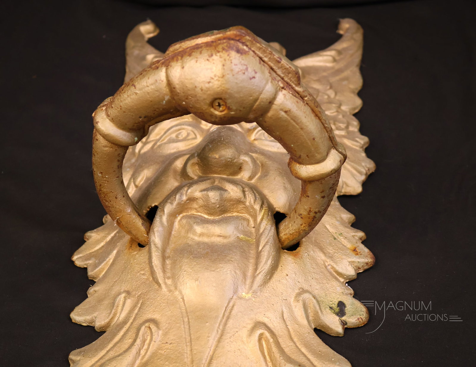 Painted Cast Iron 20" Devil Satan Door Knocker - 5
