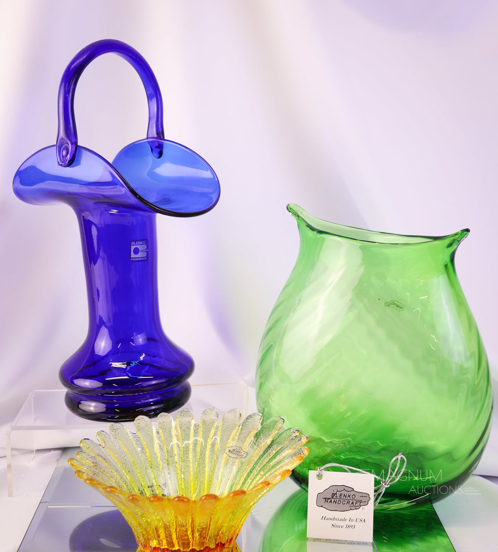 3 pc Lot Blenko Art Glass (1 of 15)