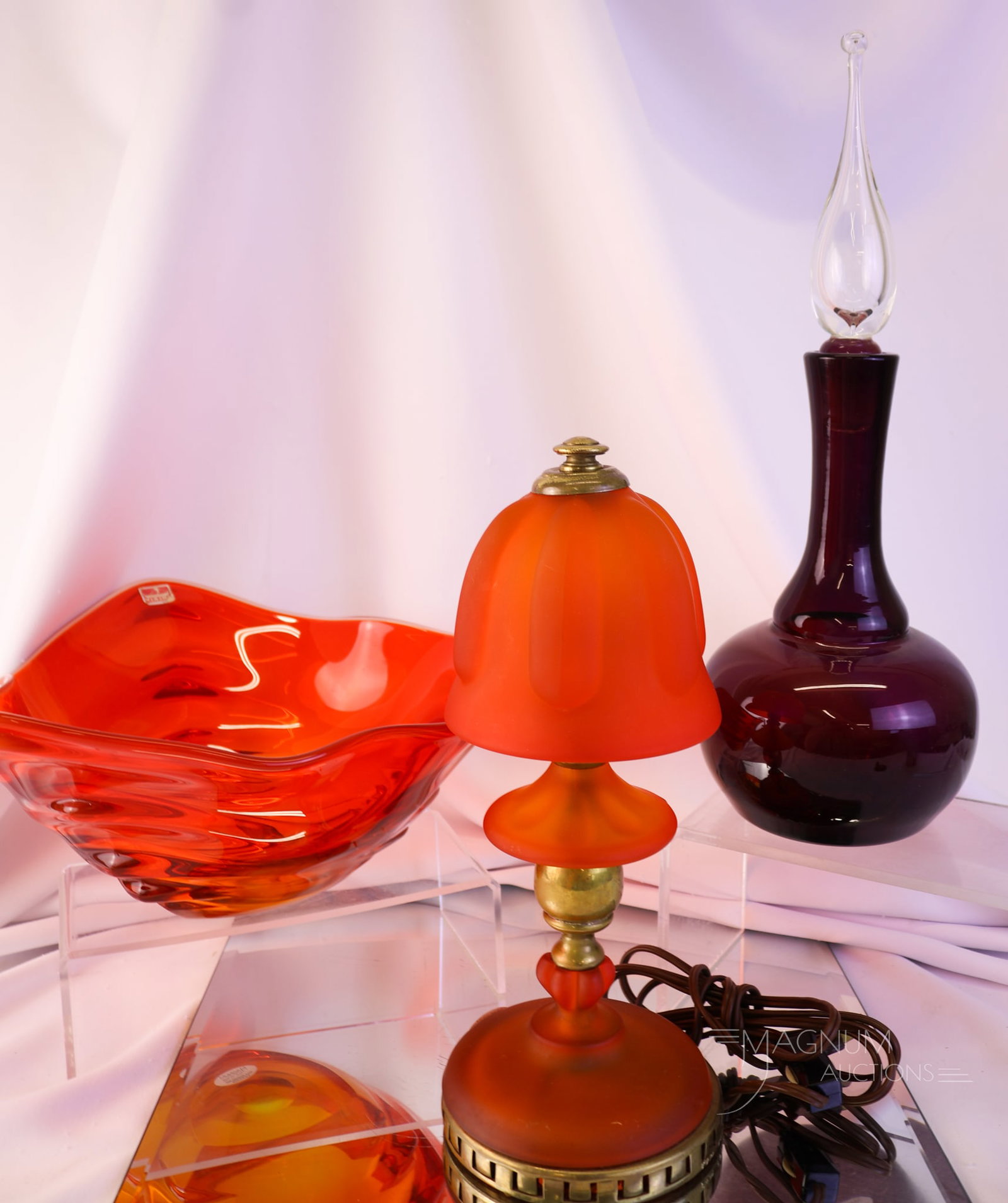 3 pc Lot MCM Collectible Glass Viking Blenko and More (1 of 14)