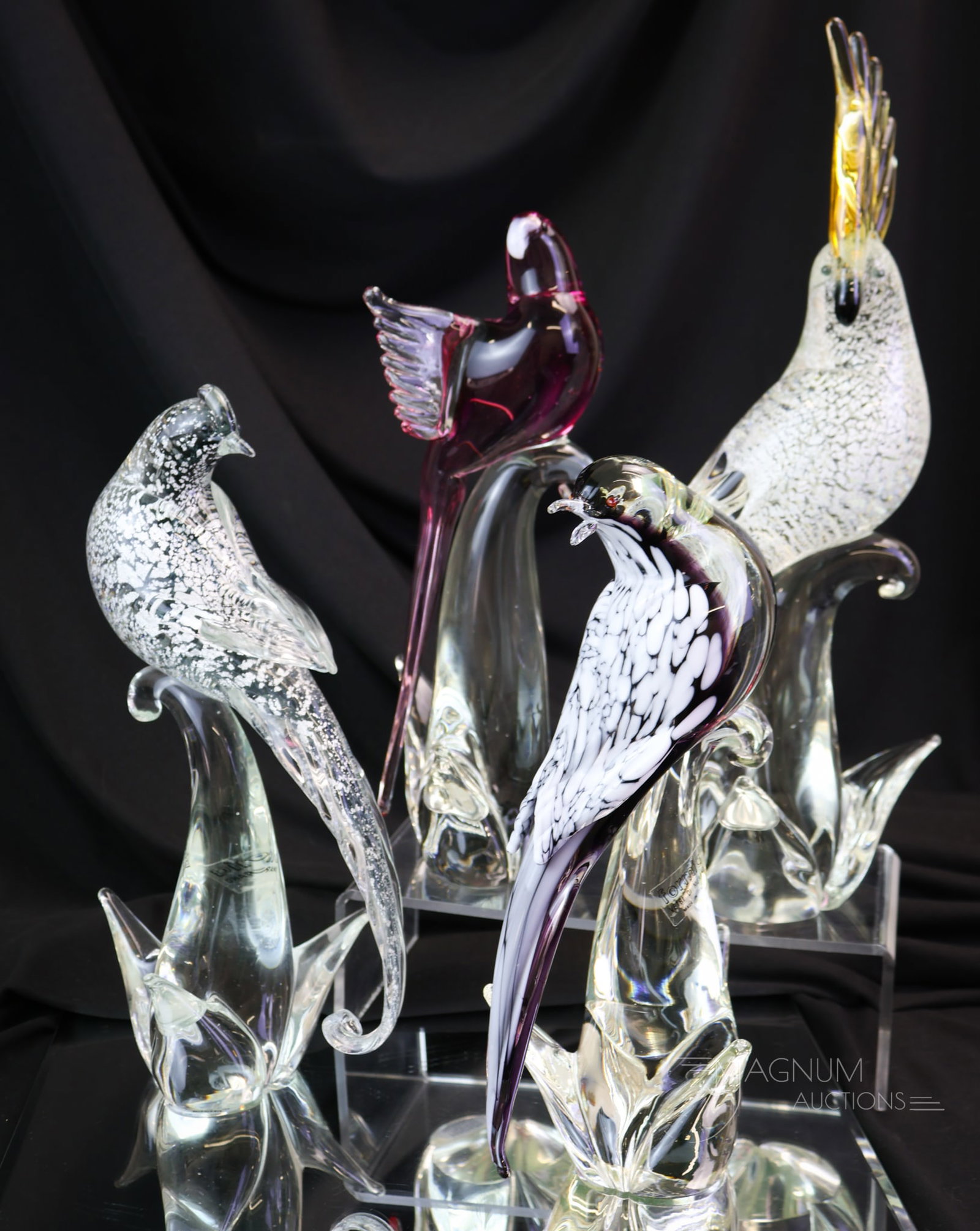 4 pc Lot Formia Vetri Di Italian Murano Art Glass Bird Sculptures (1 of 18)