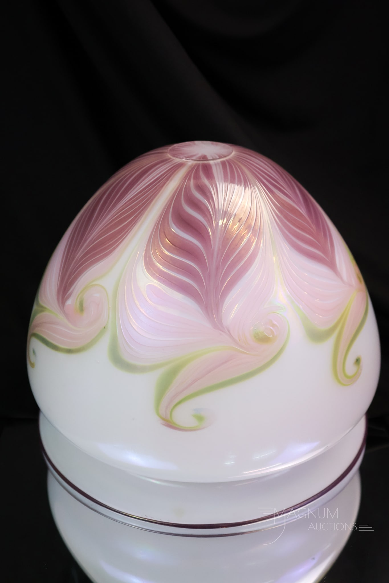 Vandermark Studio Art Glass Pulled Feather Table Lamp - 11