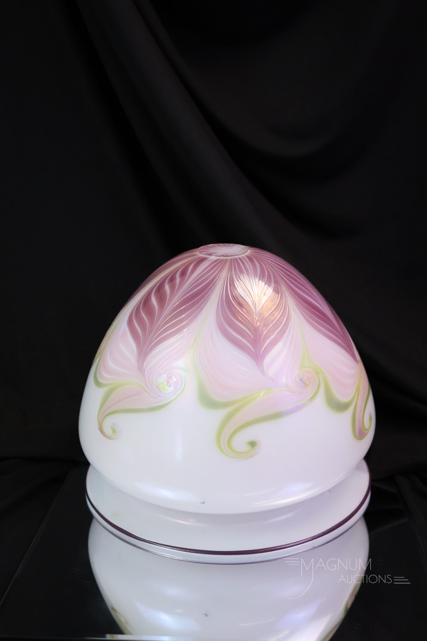 Vandermark Studio Art Glass Pulled Feather Table Lamp - 13