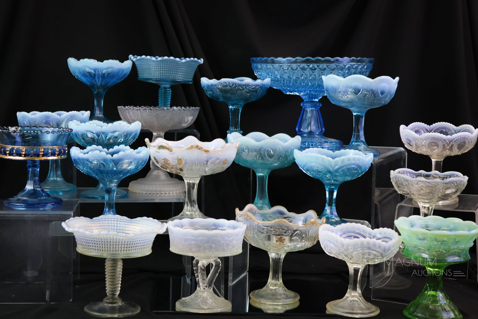 20 pc Lot Victorian Glass Opalescent & More Jelly Compotes (1 of 15)